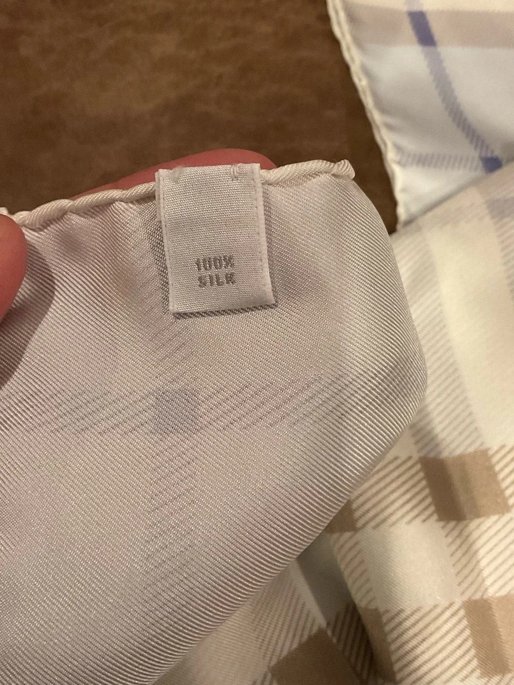 Vintage Burberry Silk Blue Scarf